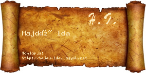 Hajdú Ida névjegykártya