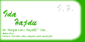 ida hajdu business card